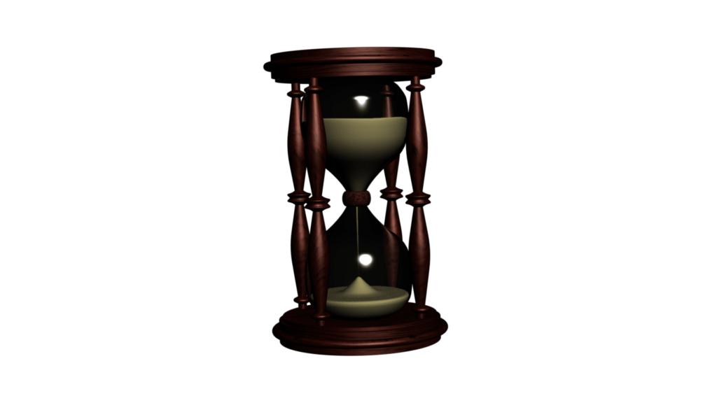 Time Themed Video Clipart of Fancy Hourglass